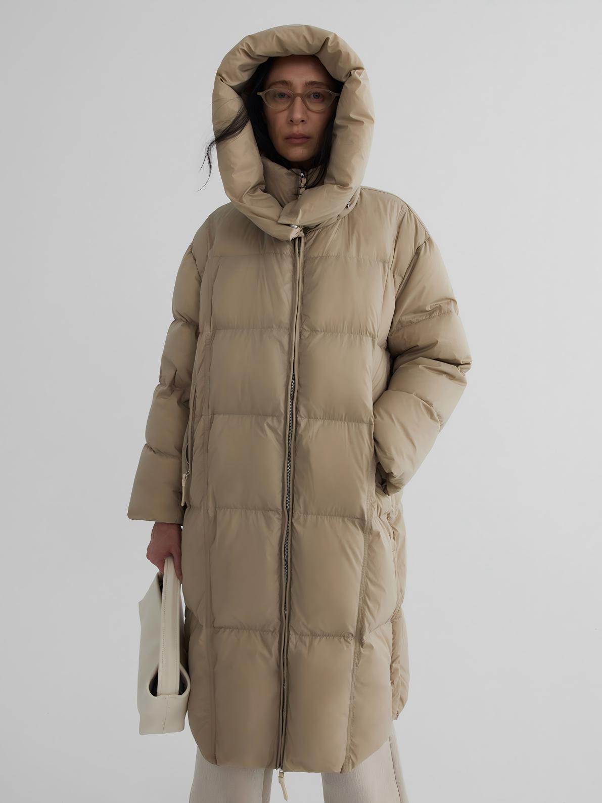 Longline Hooded Down Coat