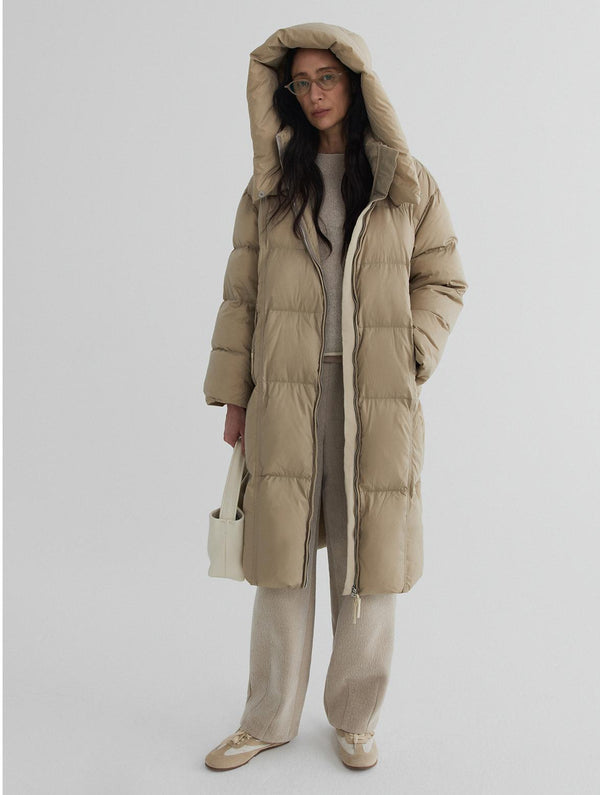 Longline Hooded Down Coat