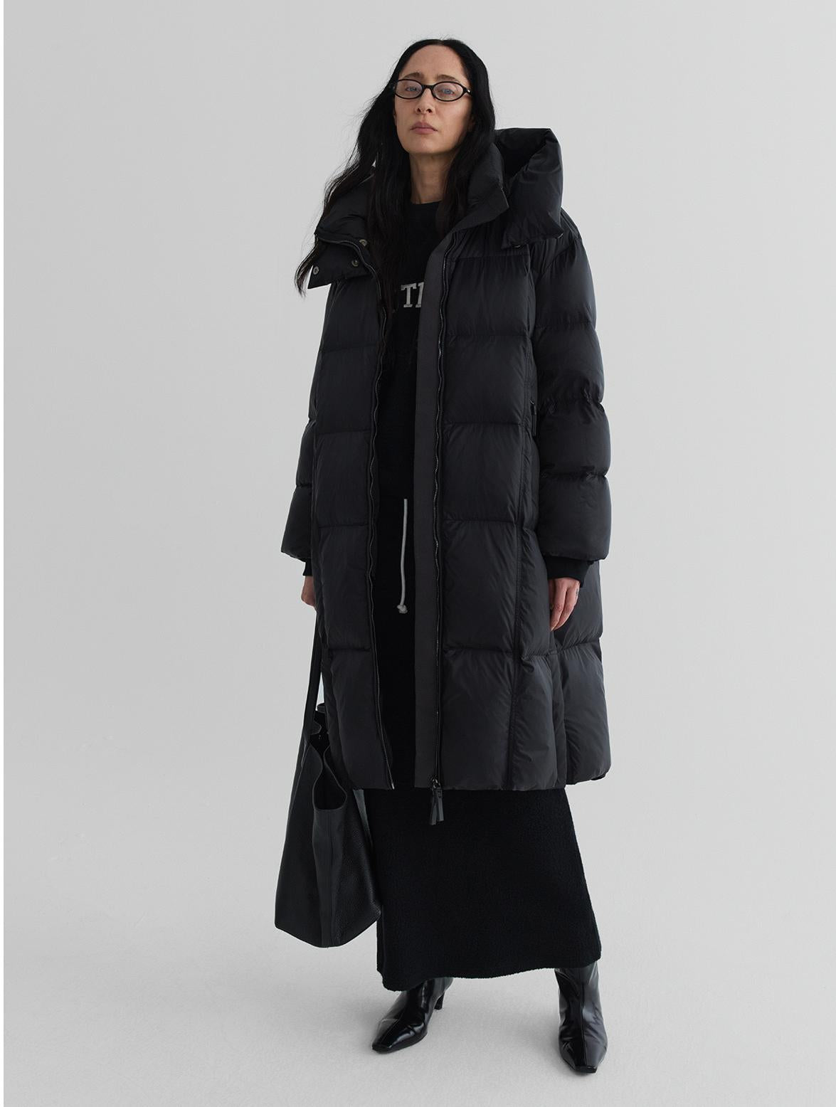 Longline Hooded Down Coat