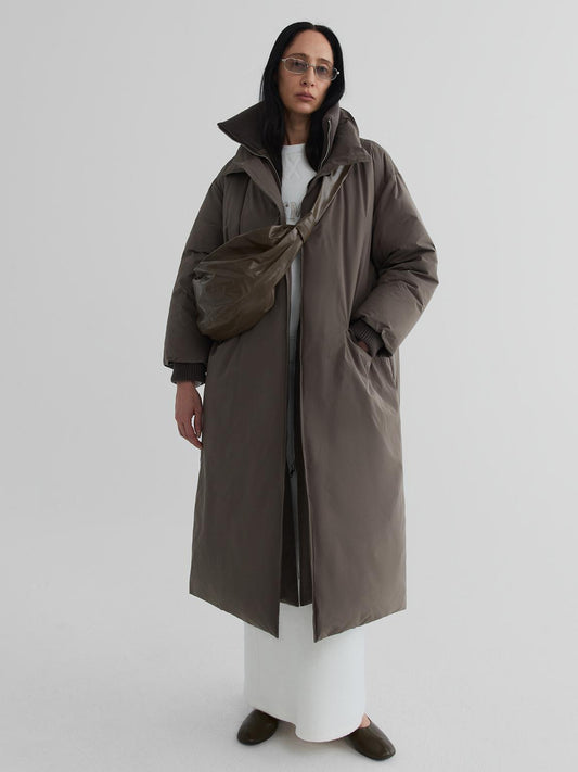 Lineup Rib-Collar Down Coat