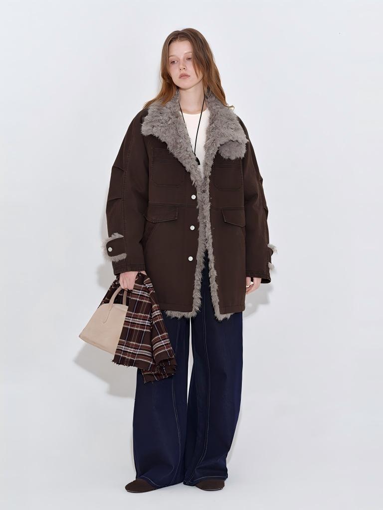 Washed Canvas Fur-Trim Down Parka