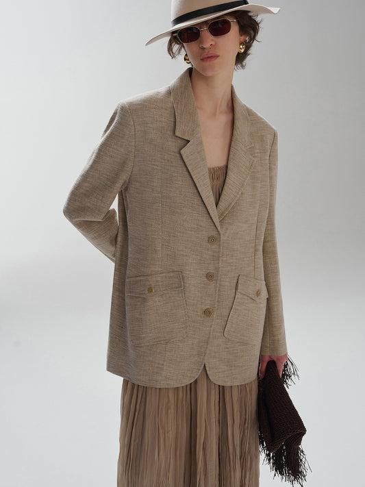 Ramie Cotton Blazer