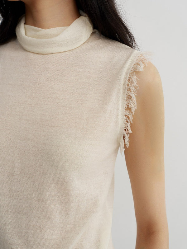 Fringed Sleeveless Top