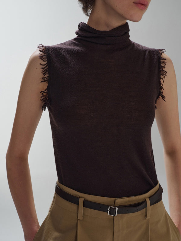 Fringed Sleeveless Top