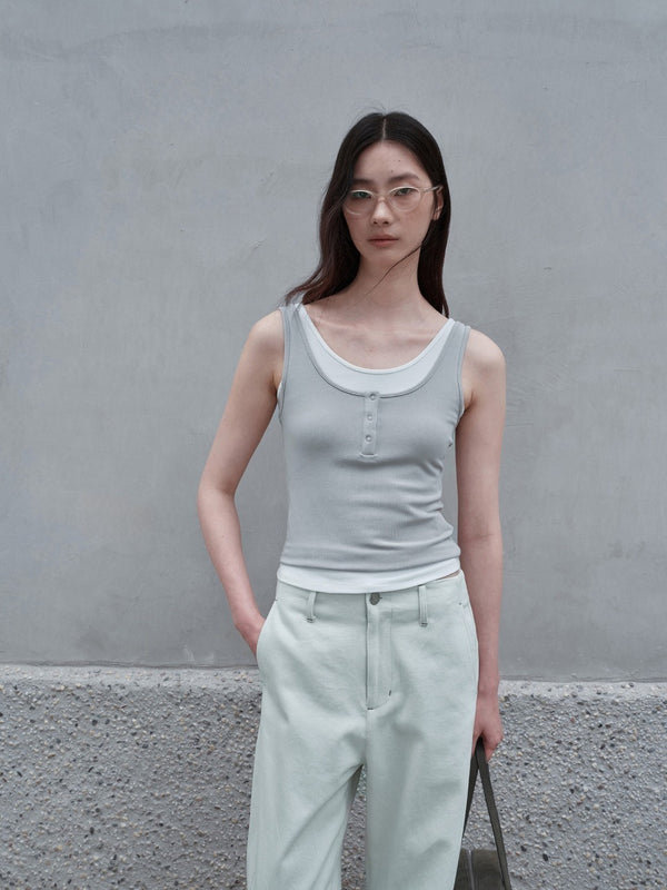 Layered Henley Tank