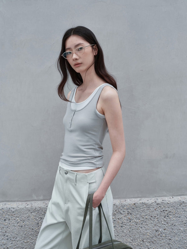 Layered Henley Tank