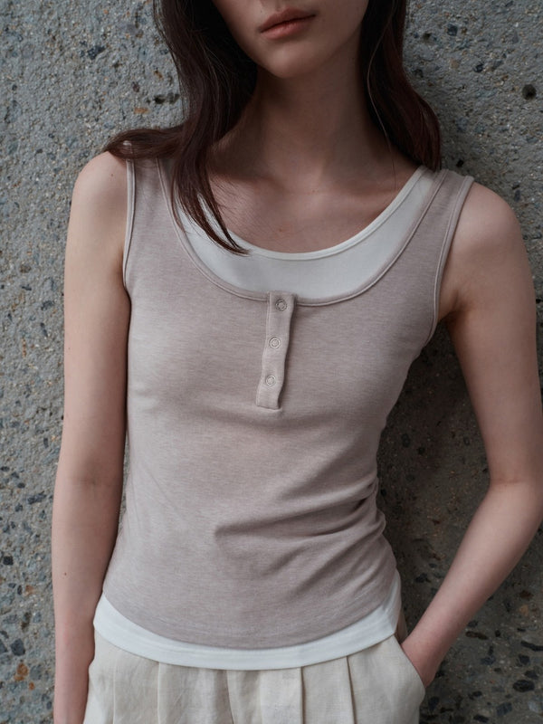 Layered Henley Tank