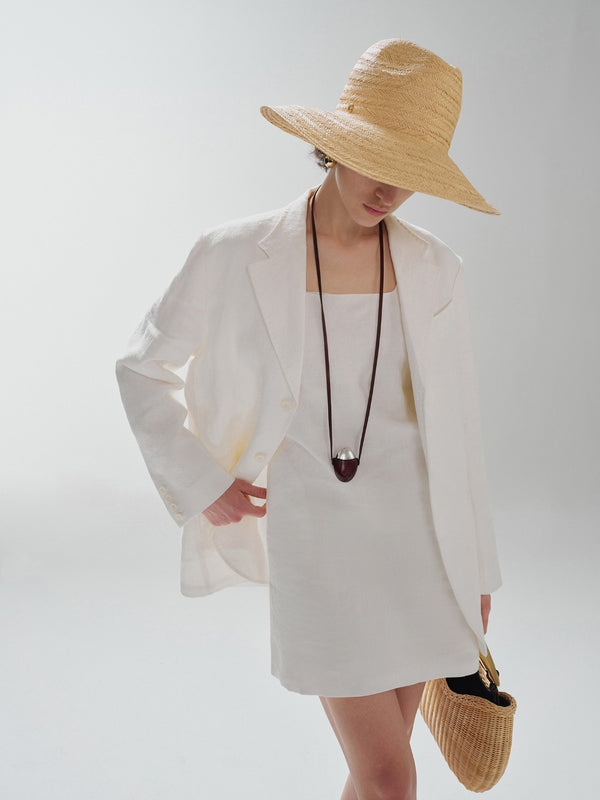 Ecru Linen Blazer