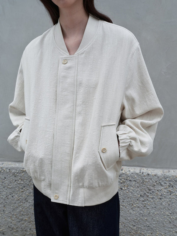 Mist Linen Bomber