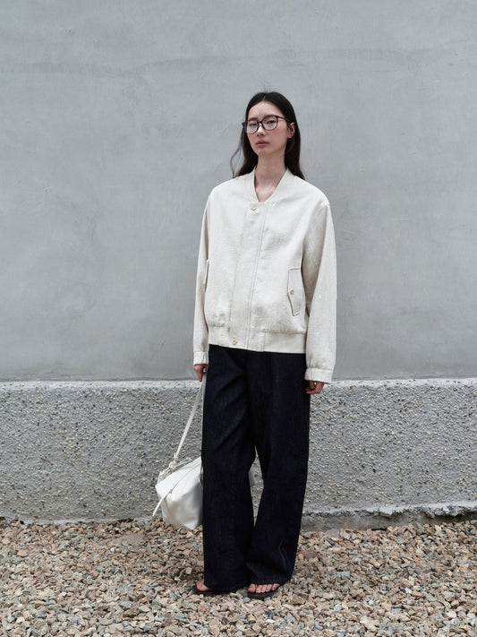 Mist Linen Bomber