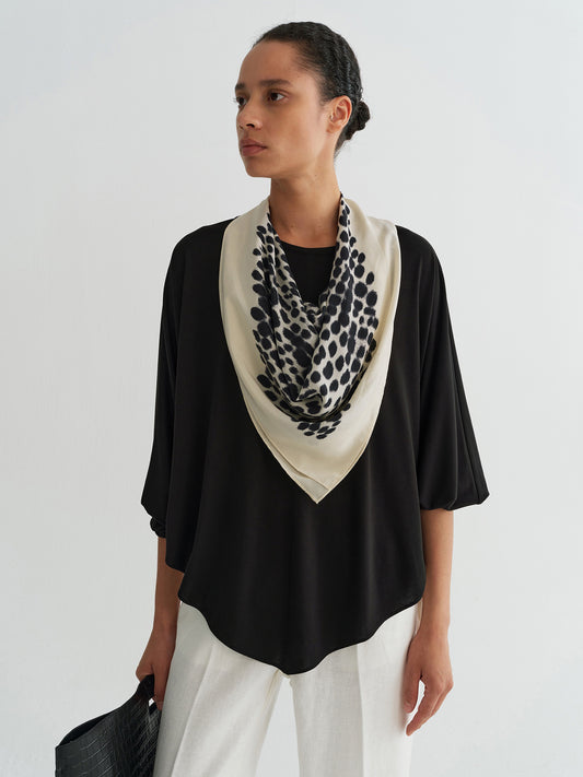 Lune Dot Silk Scarf
