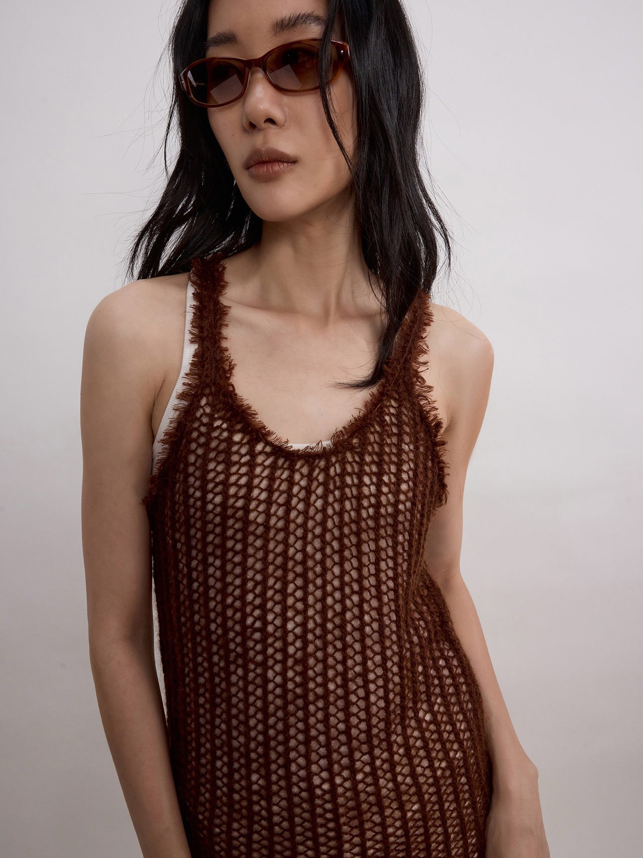 Moss Fringe Knit Dress