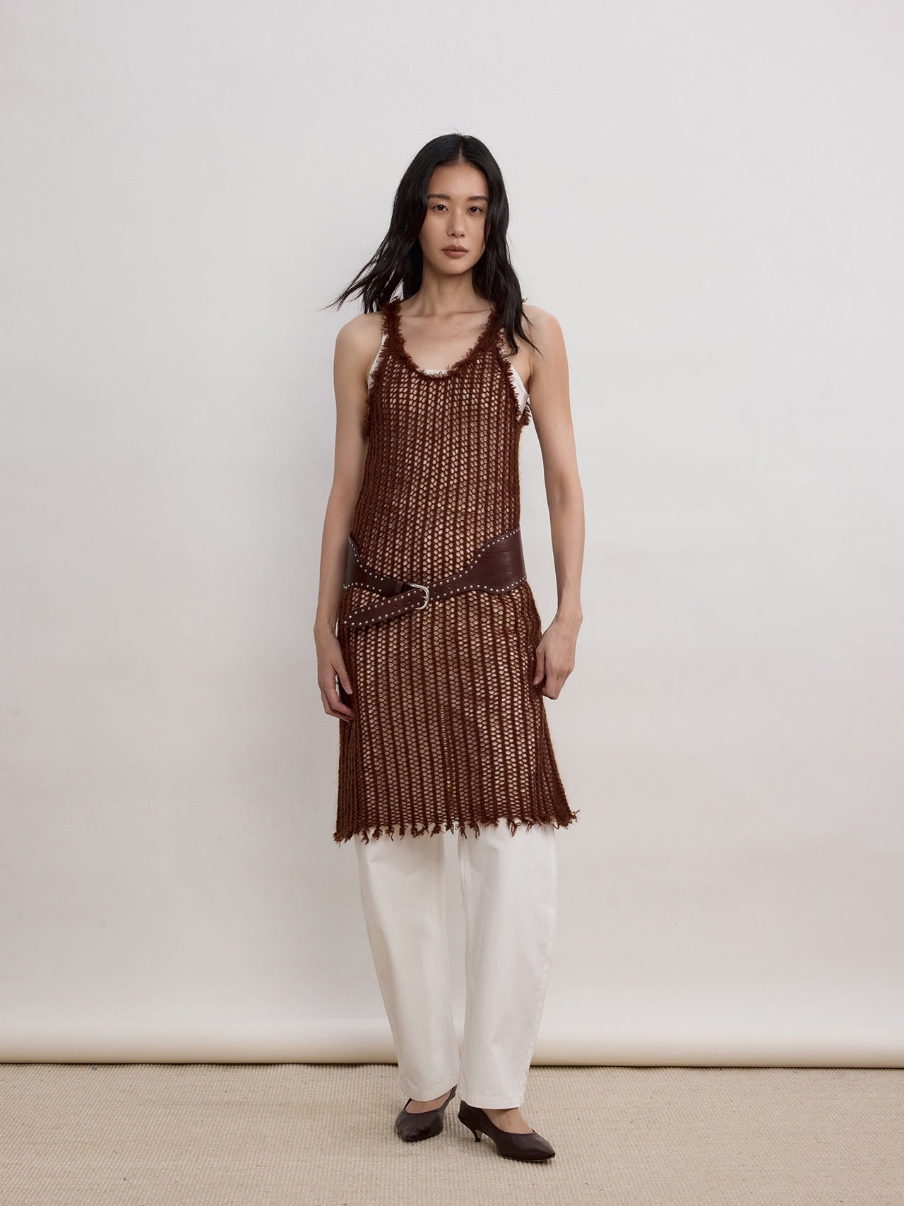 Moss Fringe Knit Dress