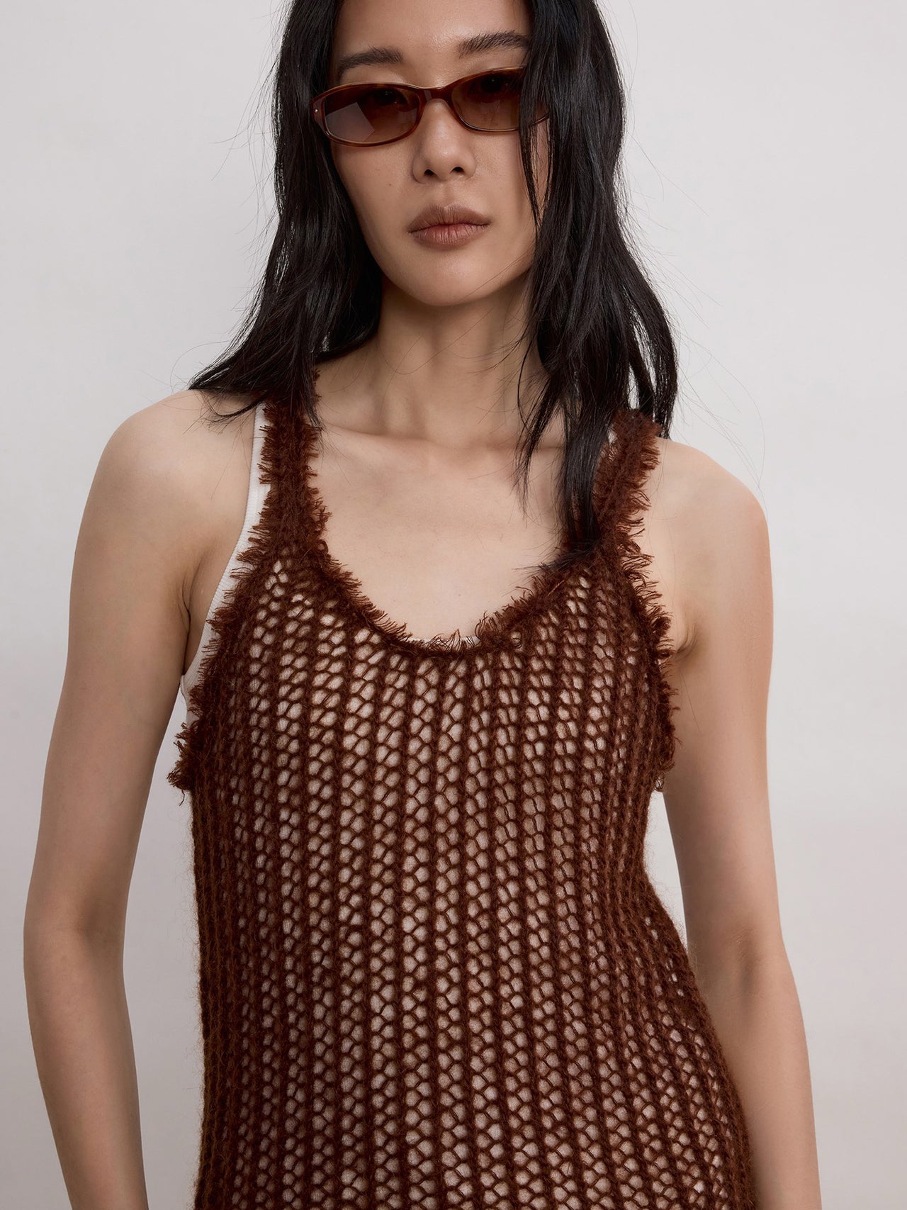 Moss Fringe Knit Dress