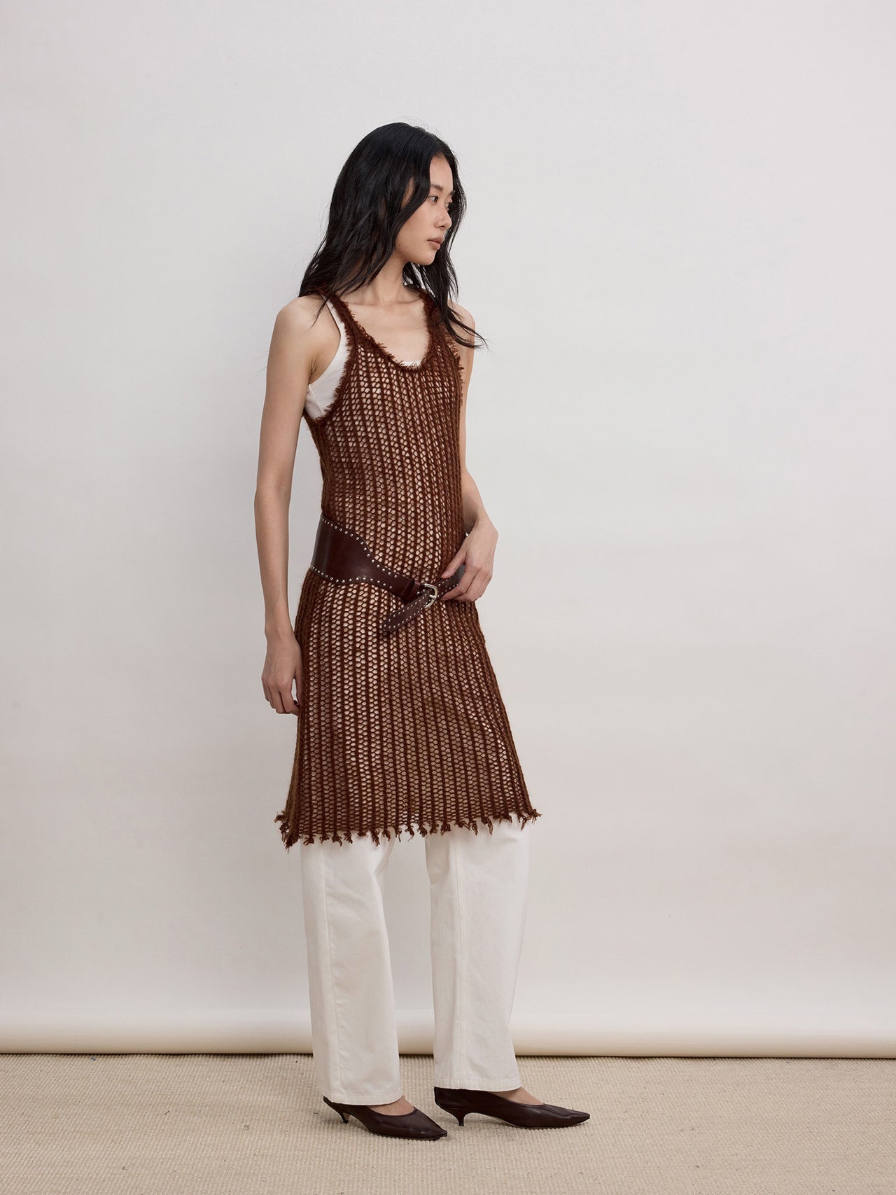 Moss Fringe Knit Dress