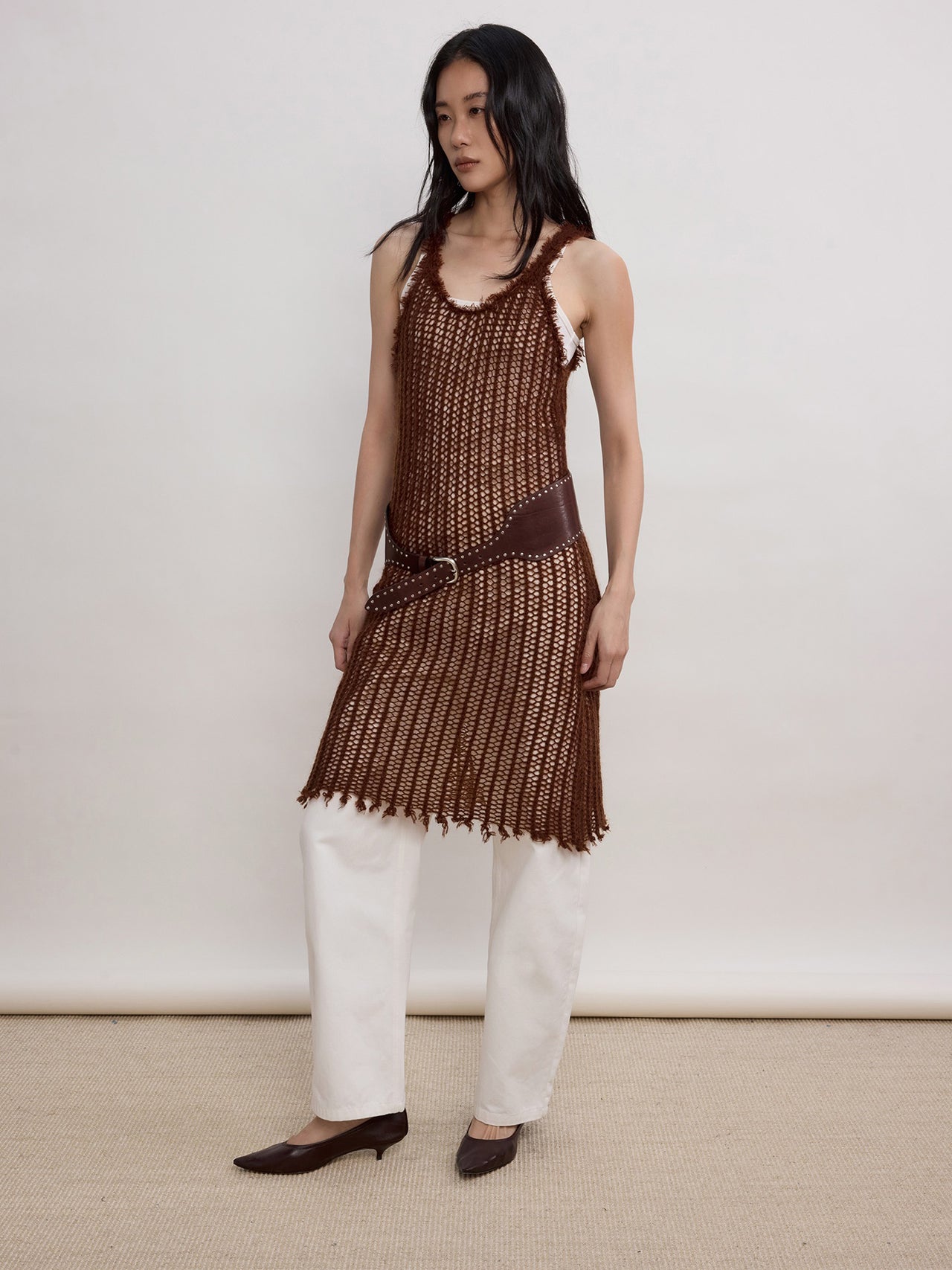 Moss Fringe Knit Dress