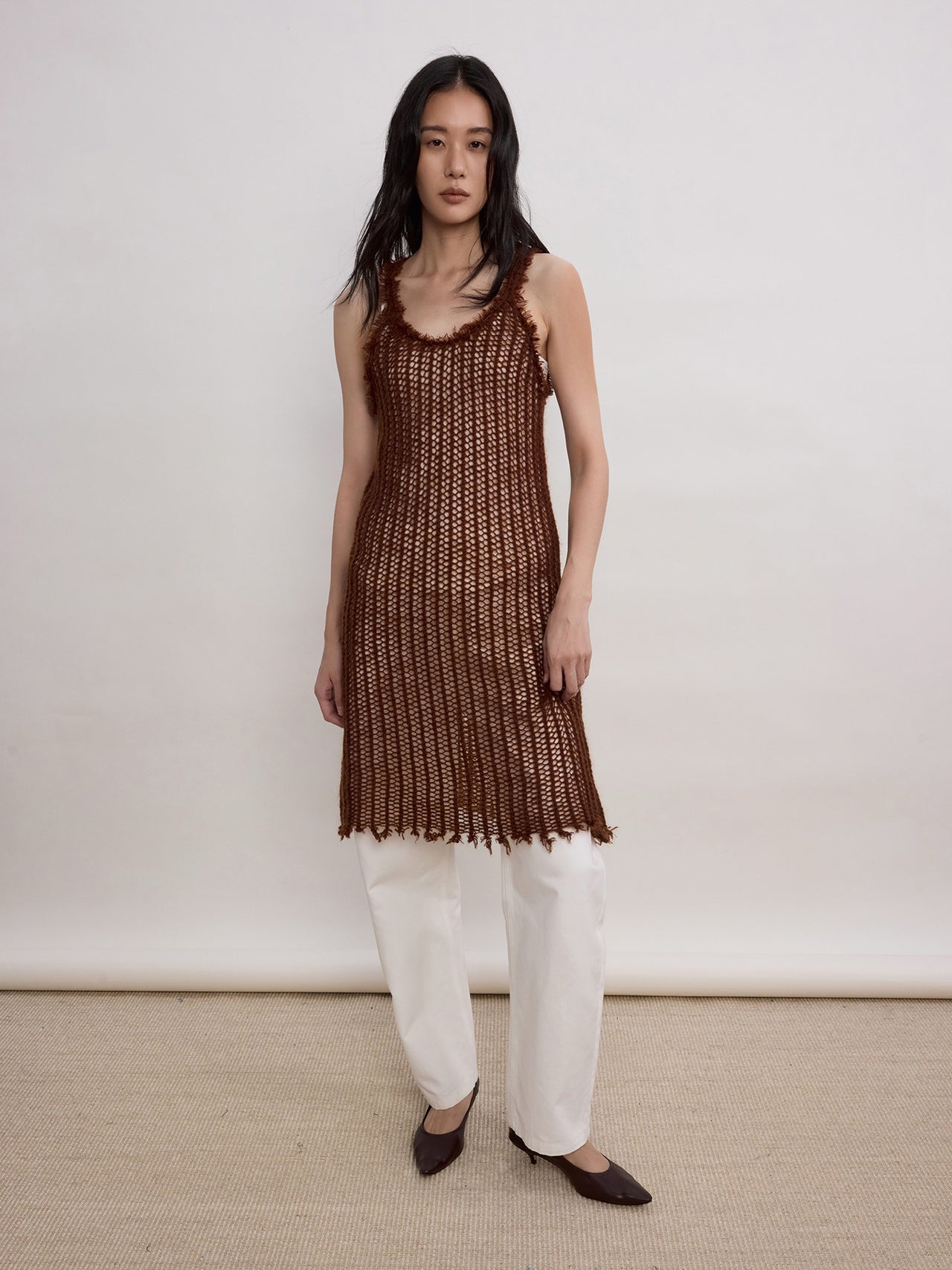 Moss Fringe Knit Dress