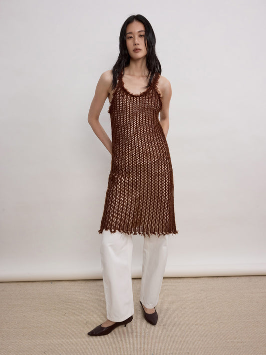 Moss Fringe Knit Dress