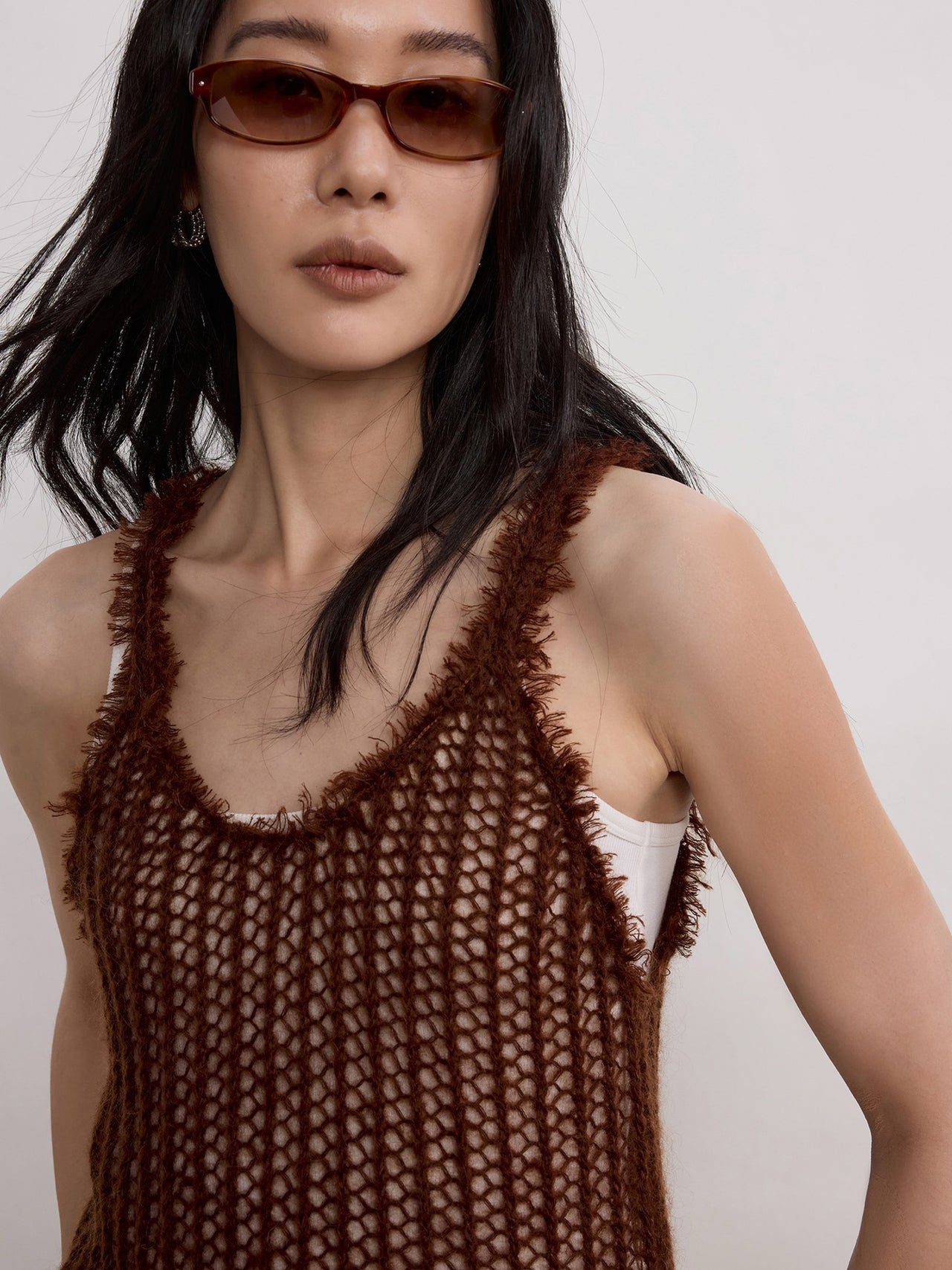 Moss Fringe Knit Dress