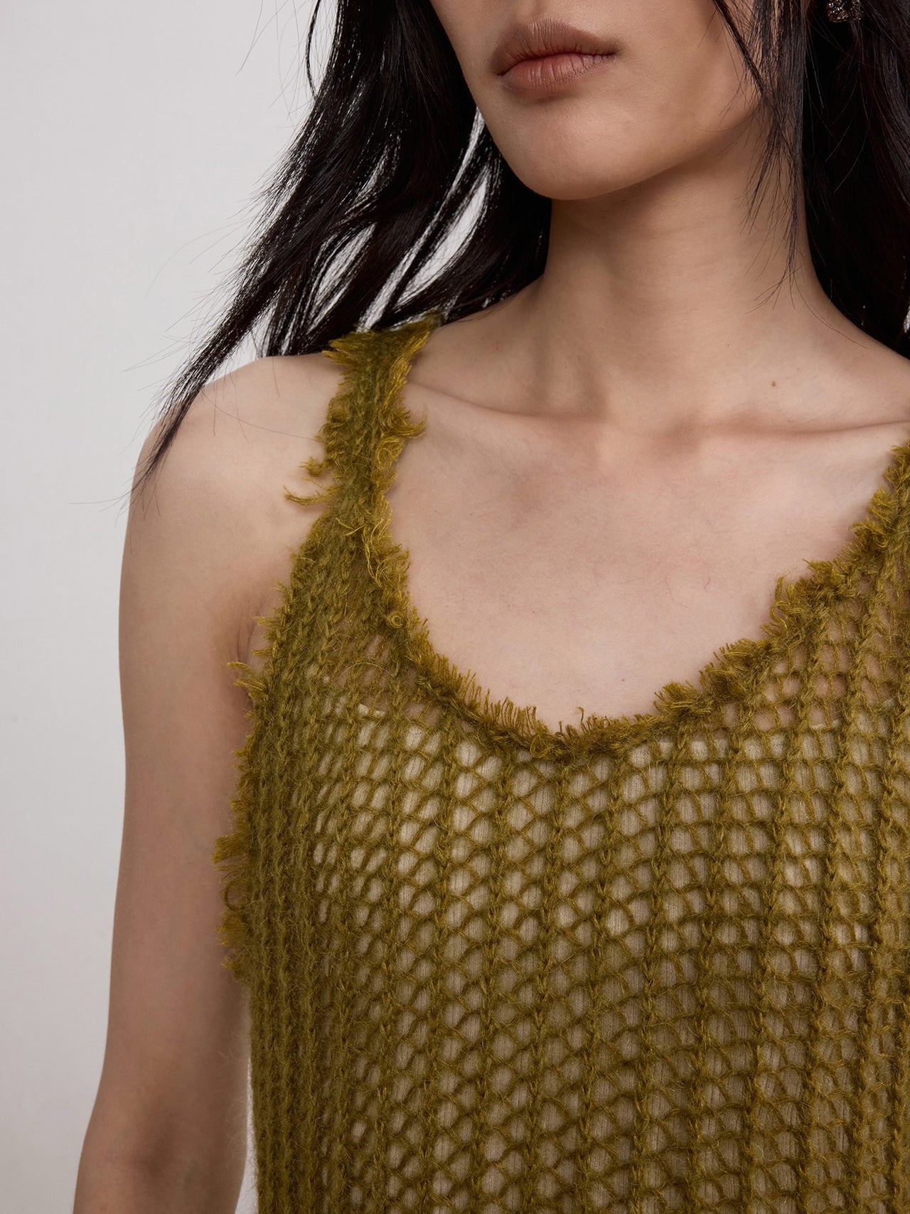 Moss Fringe Knit Dress