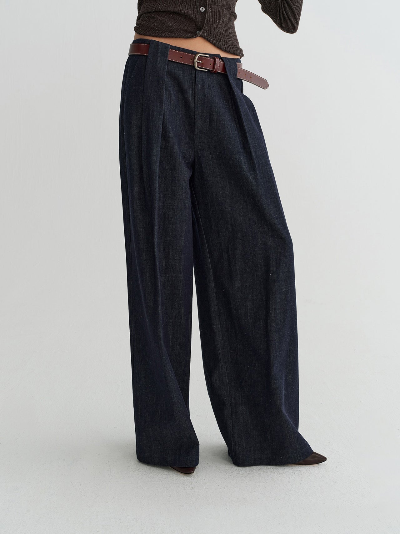 Noir Belted Trousers