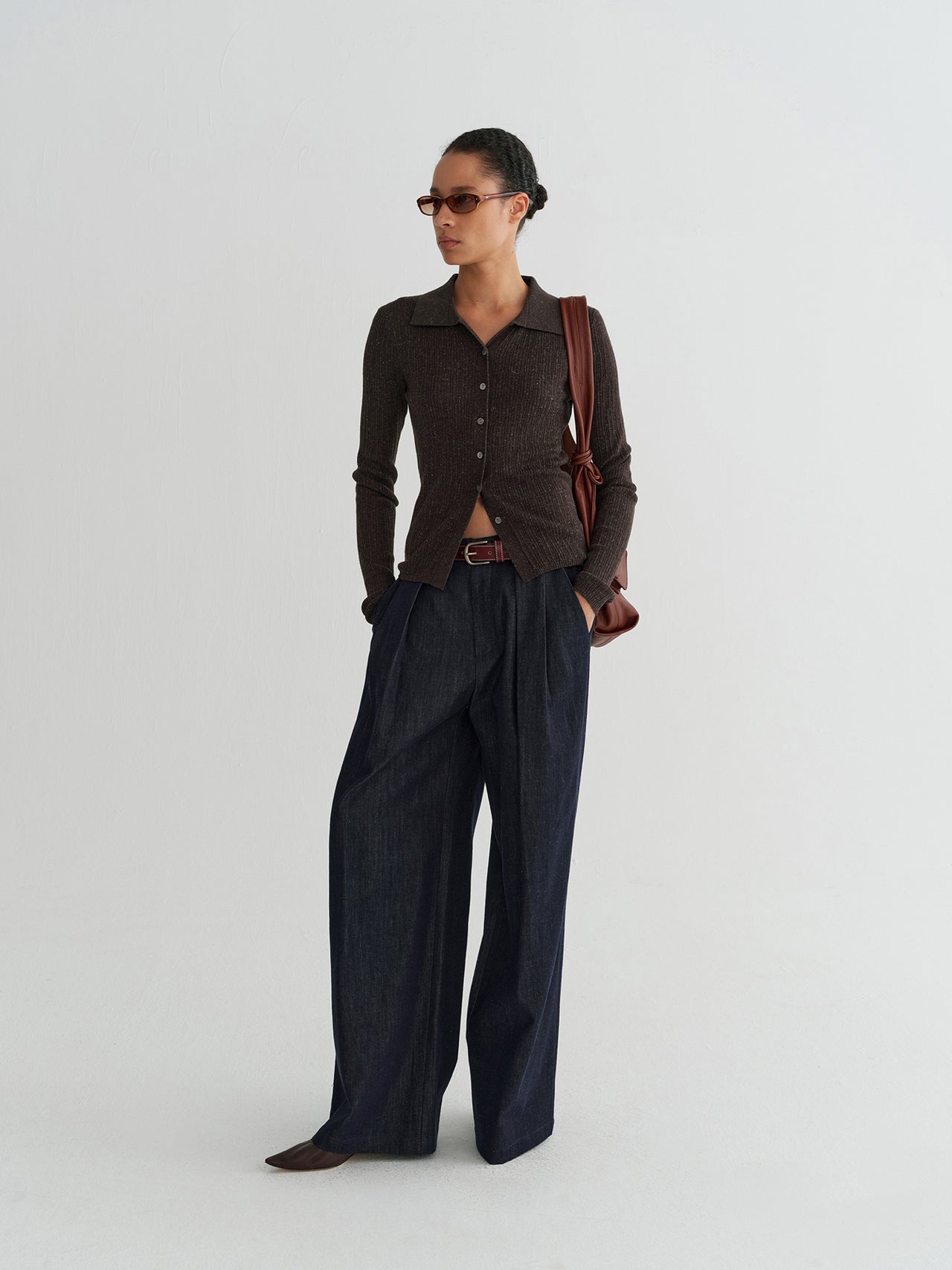 Noir Belted Trousers