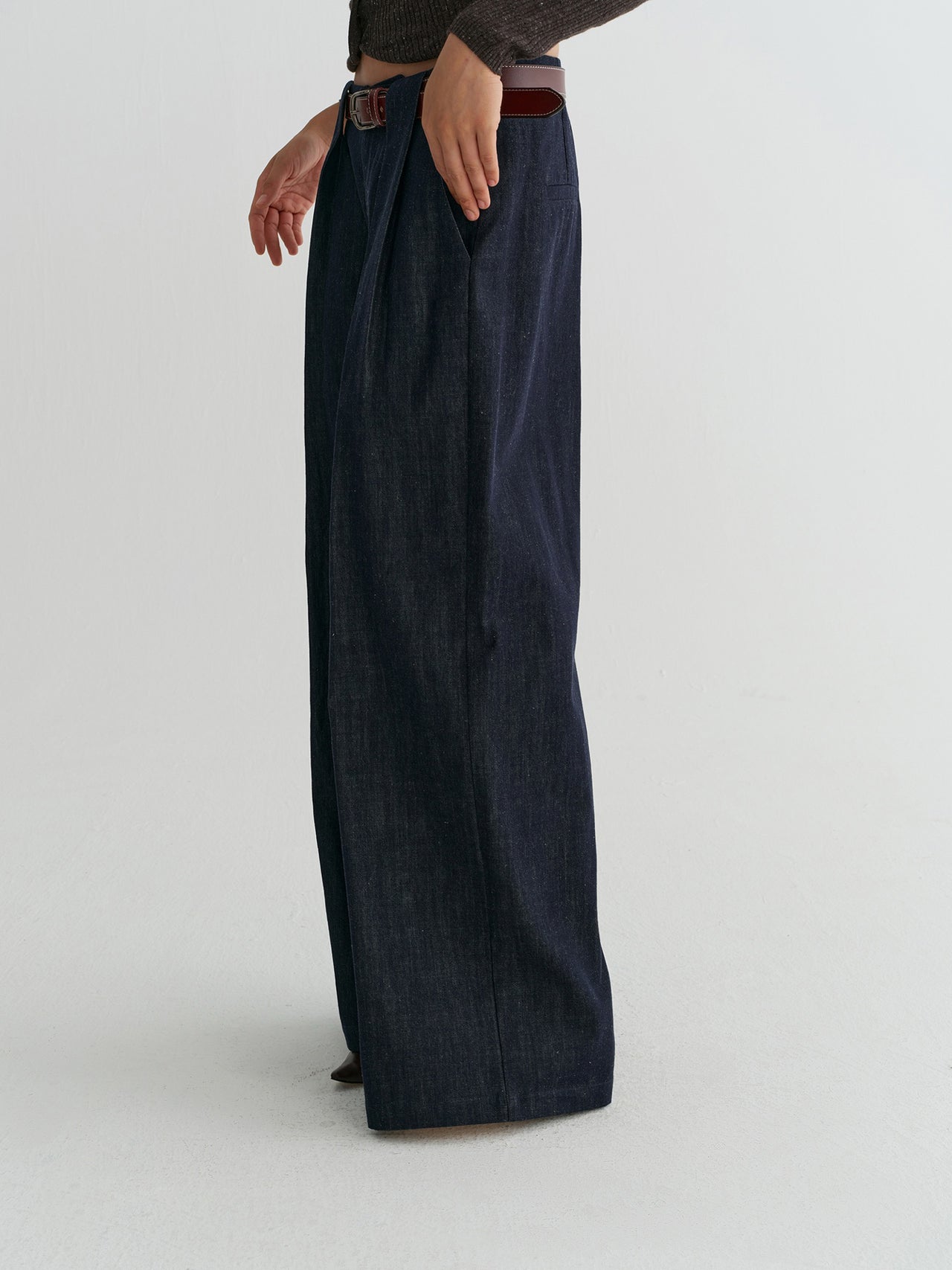 Noir Belted Trousers