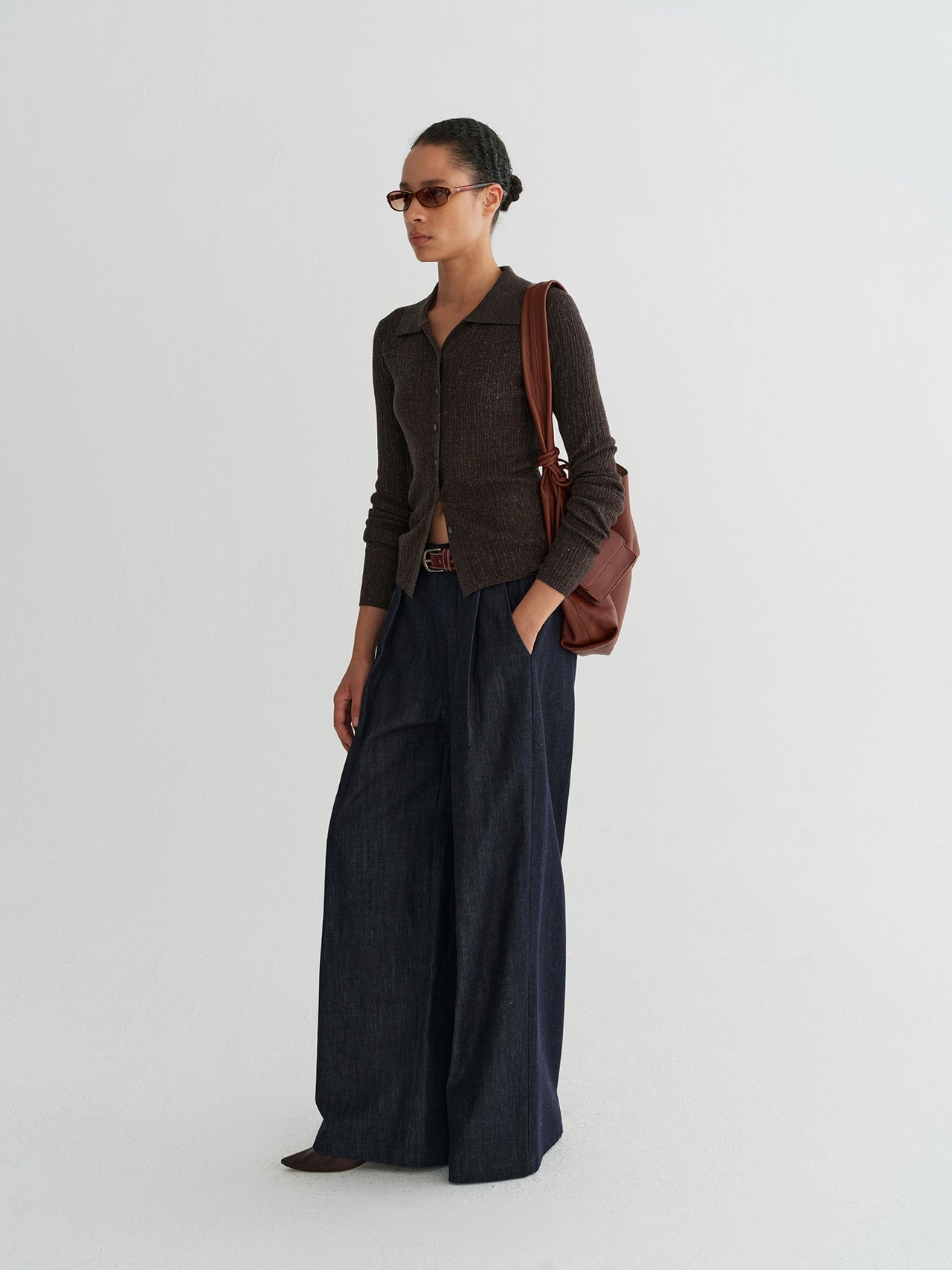Noir Belted Trousers