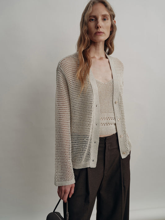 Mesh Layer Cardigan