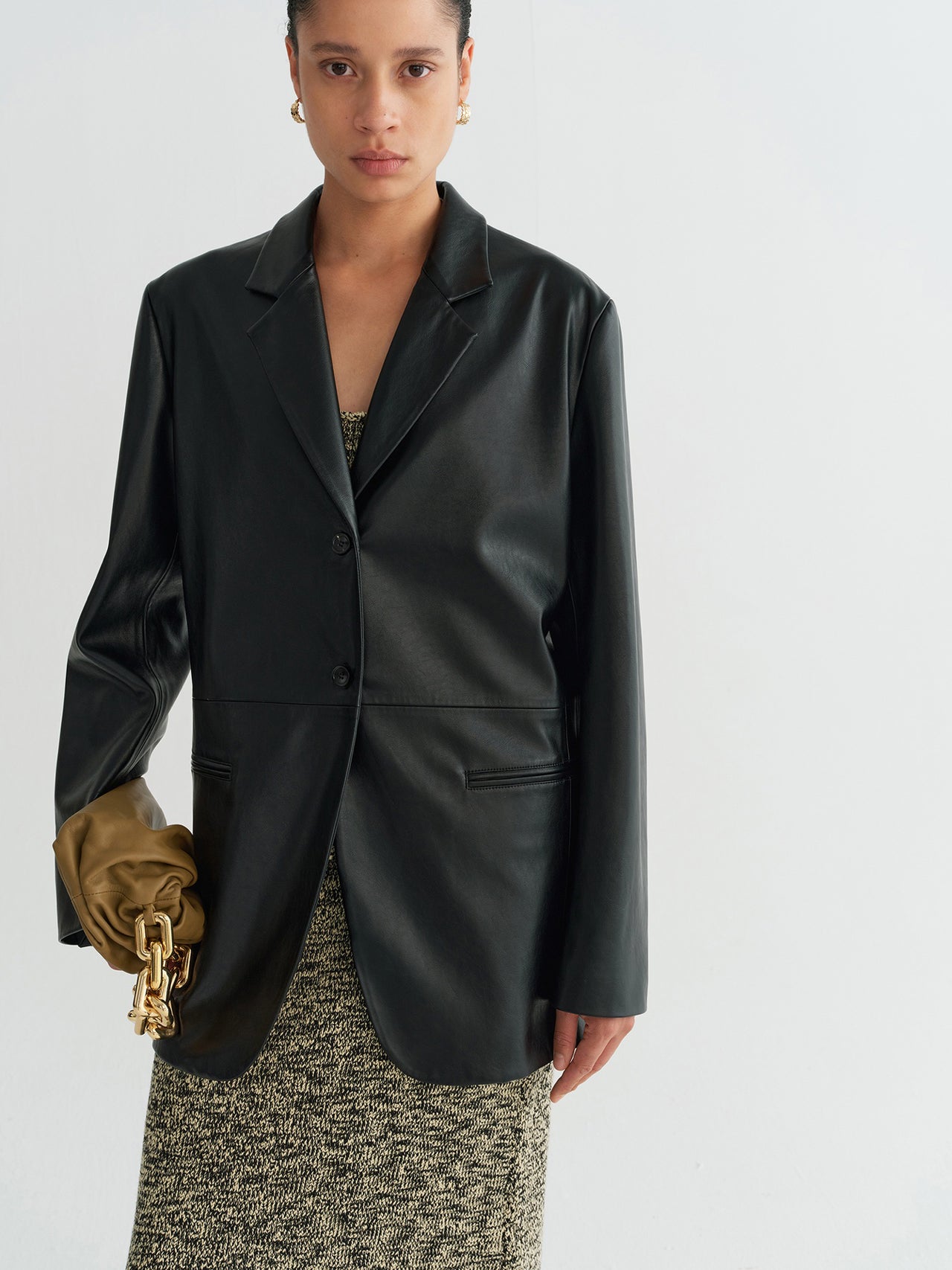 Noir Leather Blazer