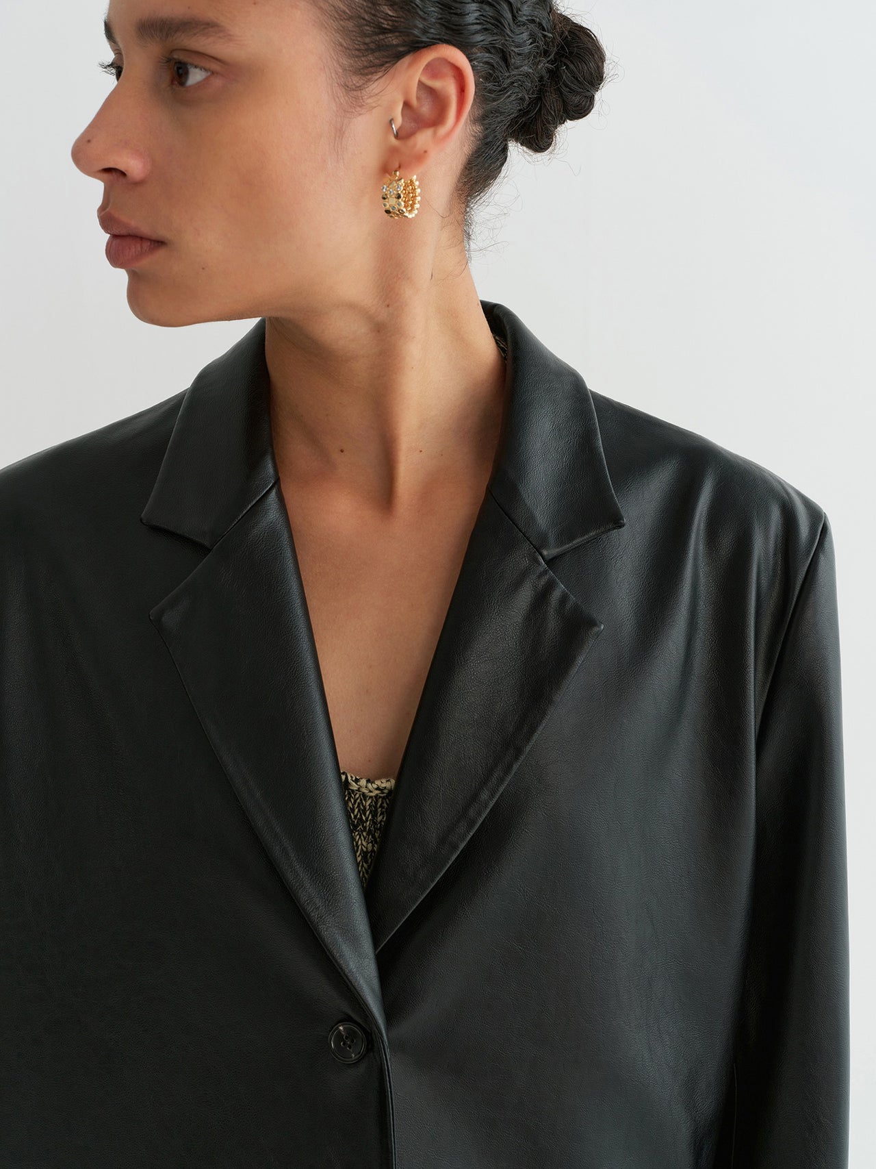 Noir Leather Blazer