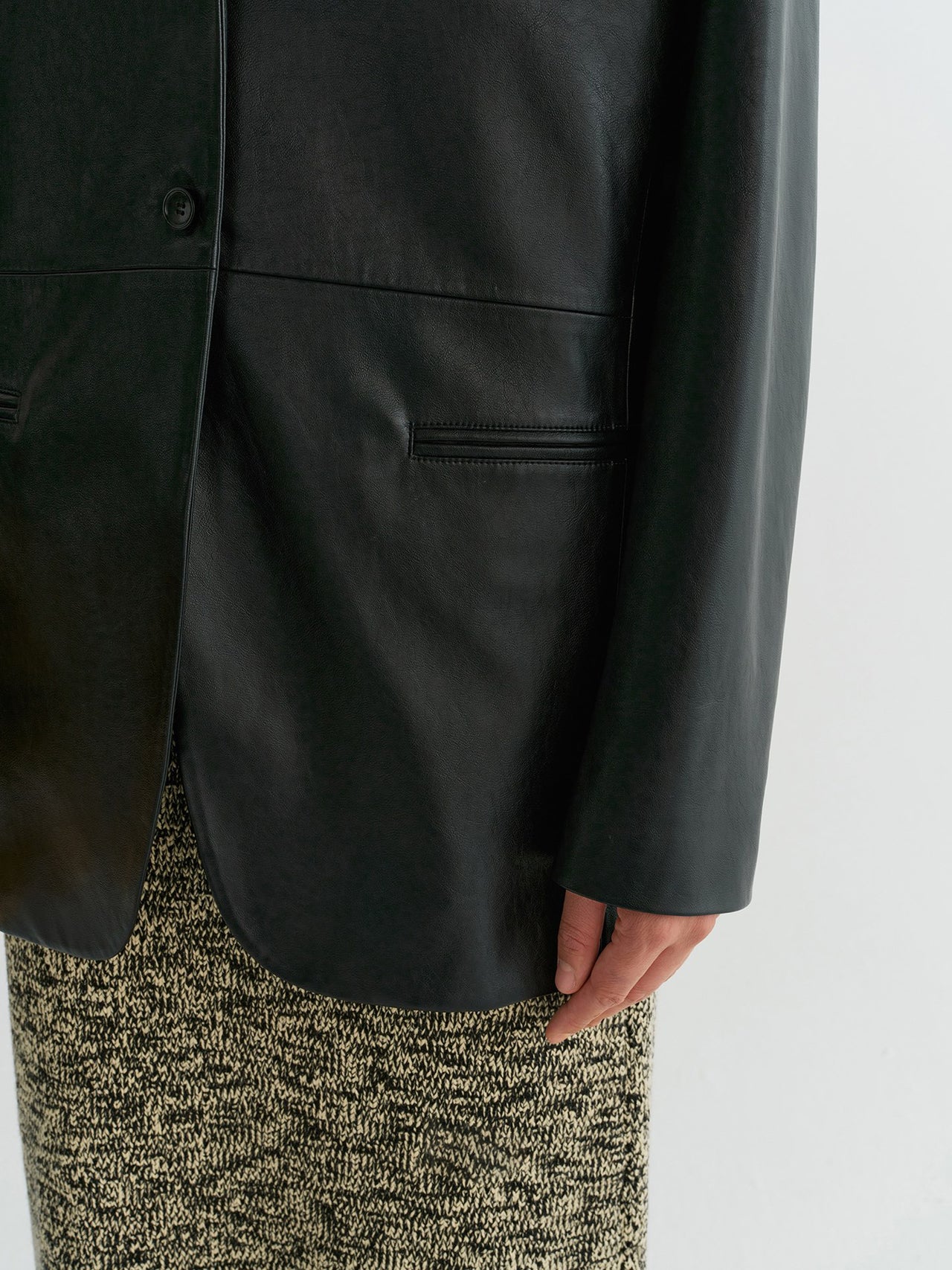 Noir Leather Blazer