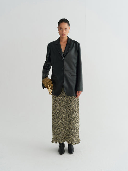 Noir Leather Blazer