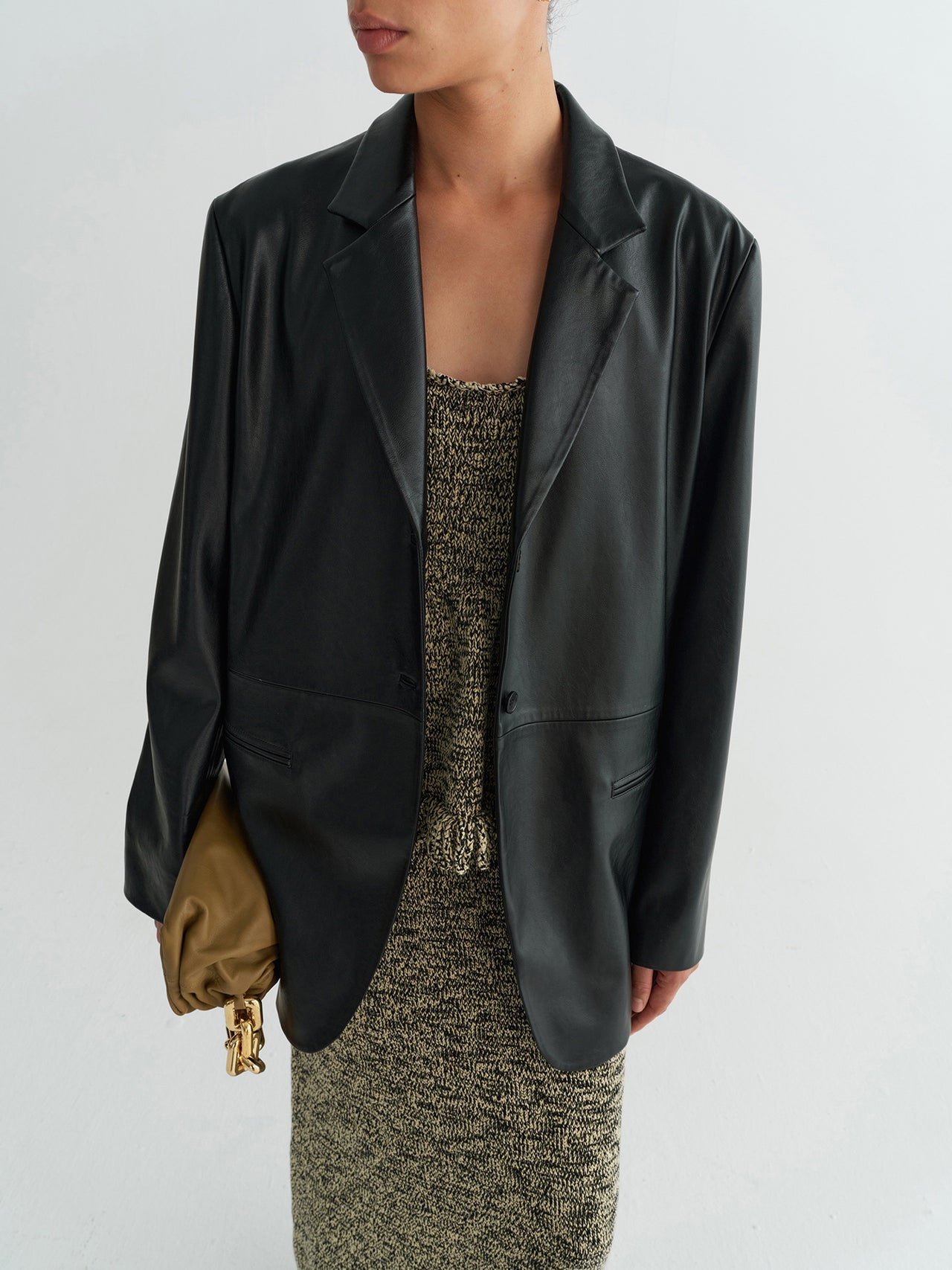 Noir Leather Blazer