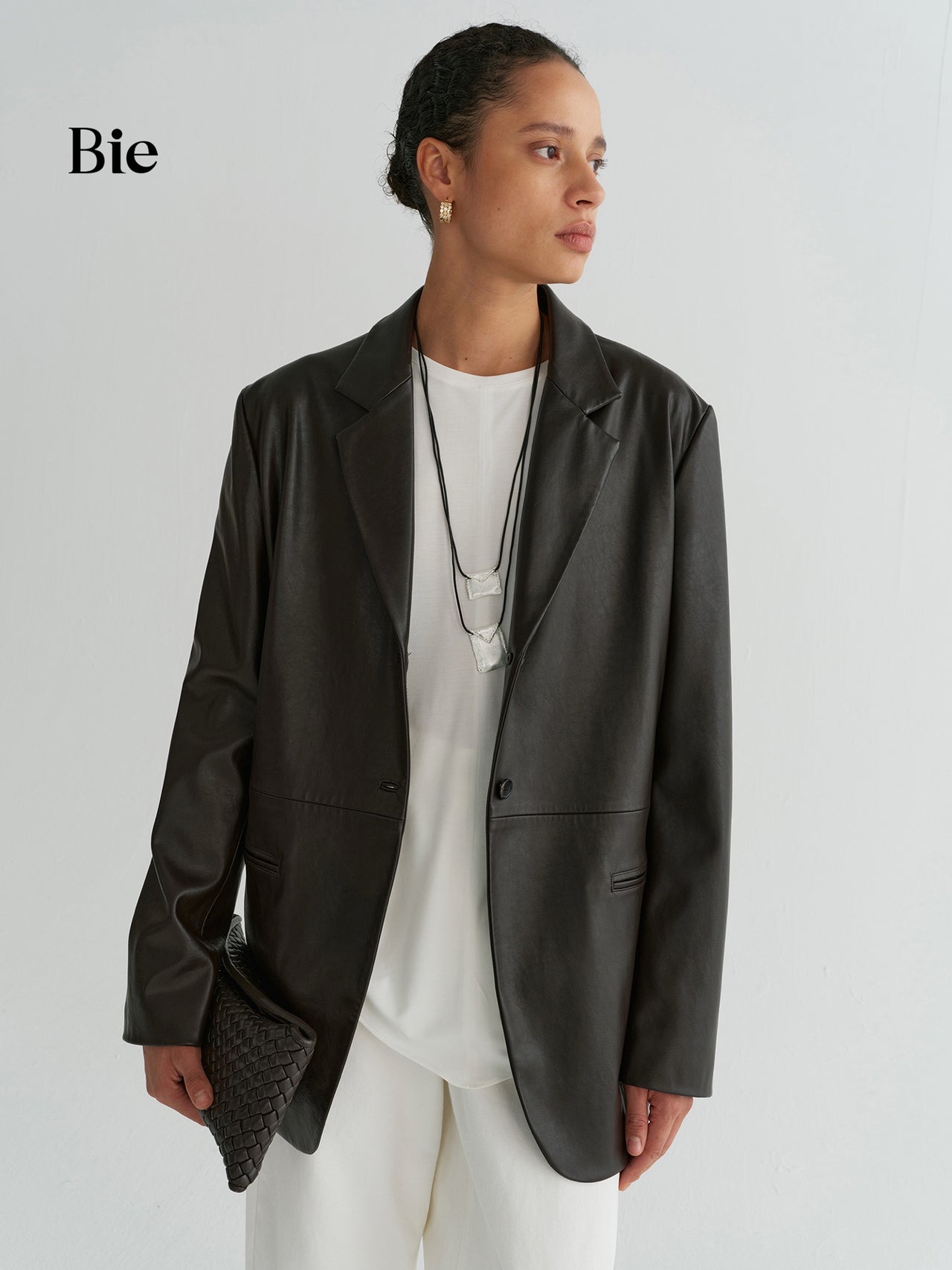 Noir Leather Blazer