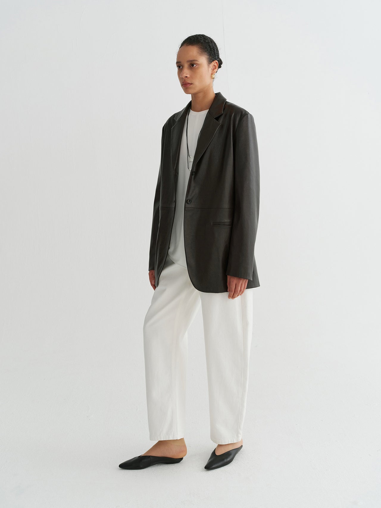 Noir Leather Blazer