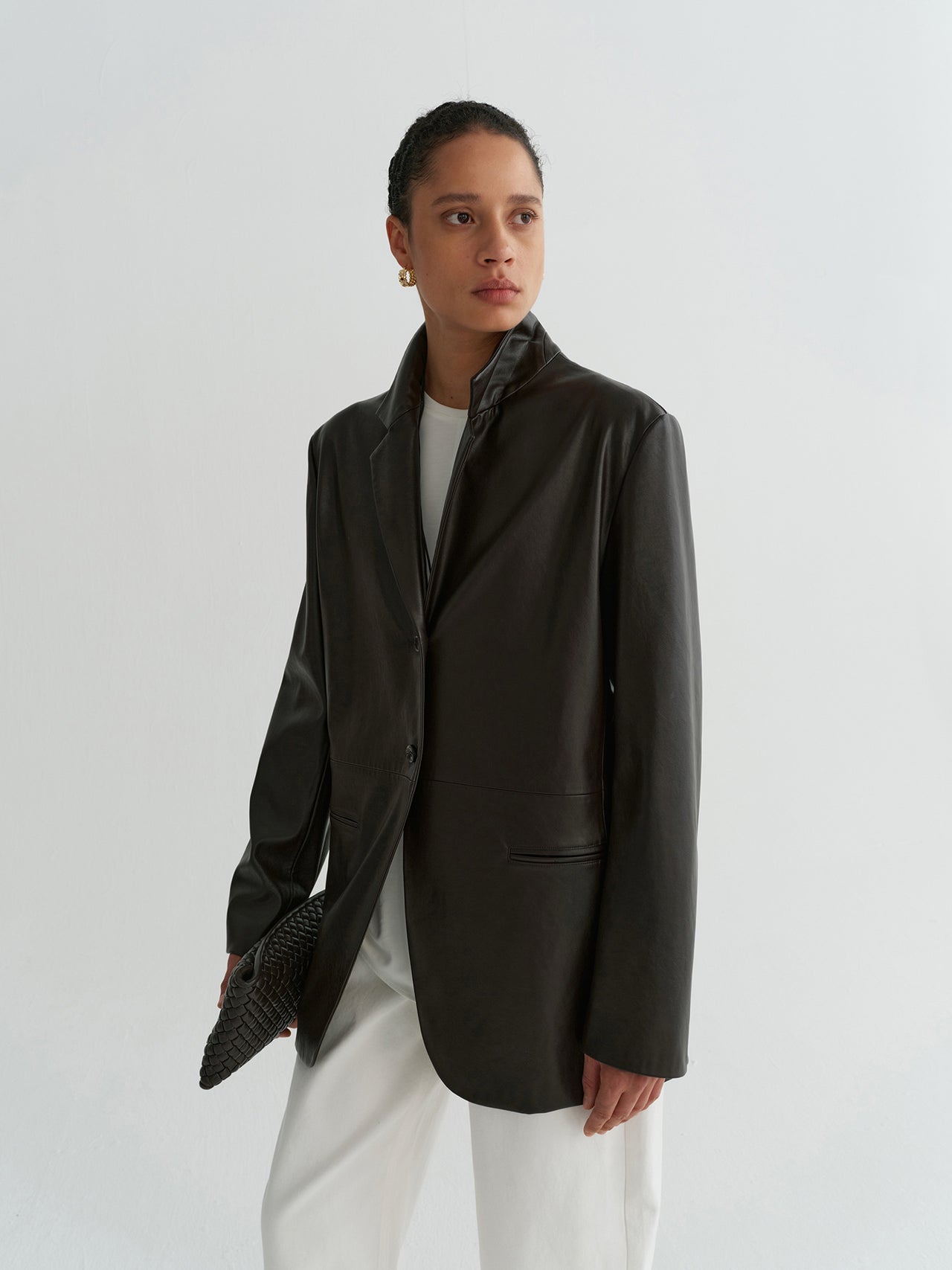 Noir Leather Blazer
