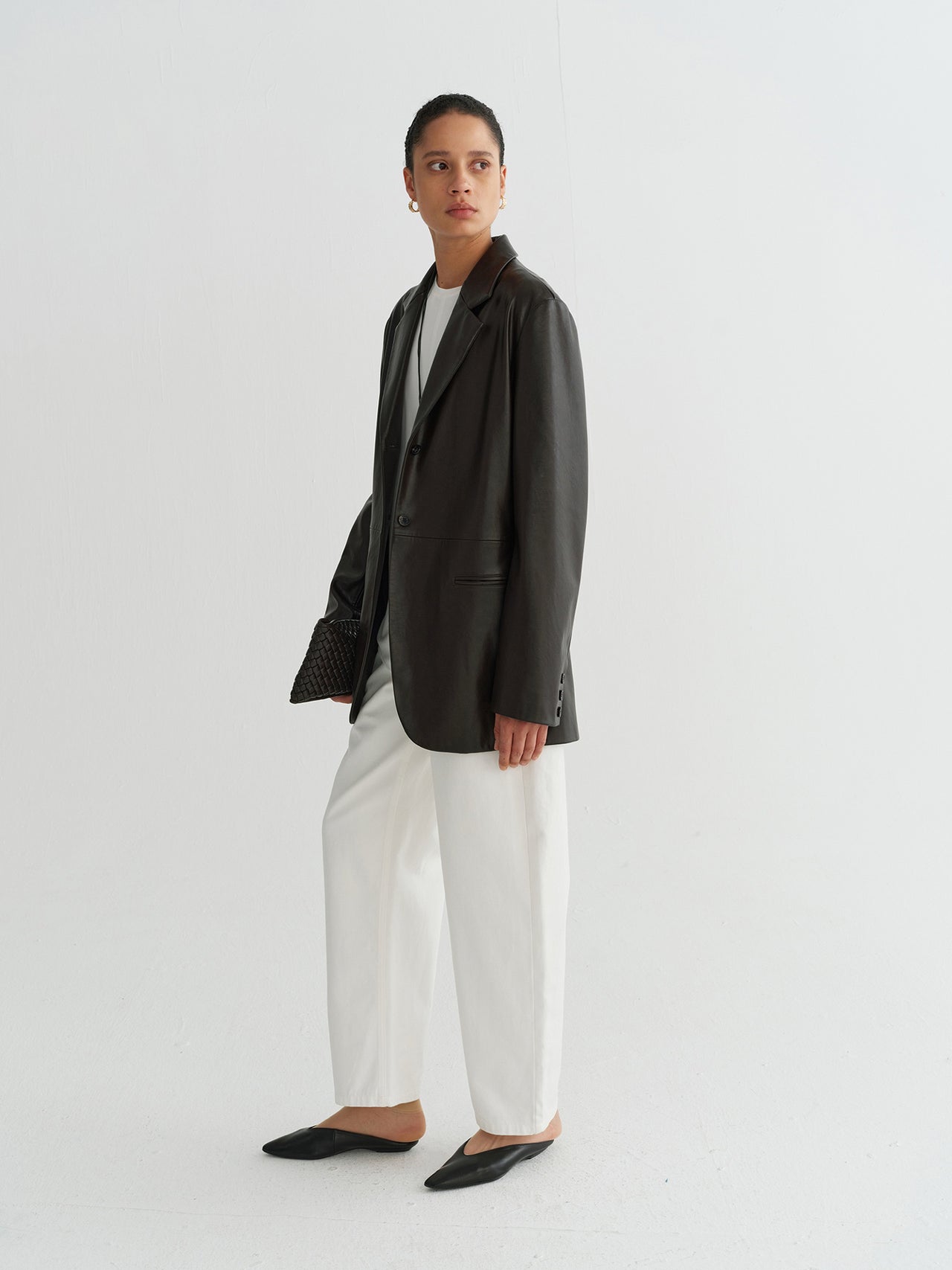 Noir Leather Blazer