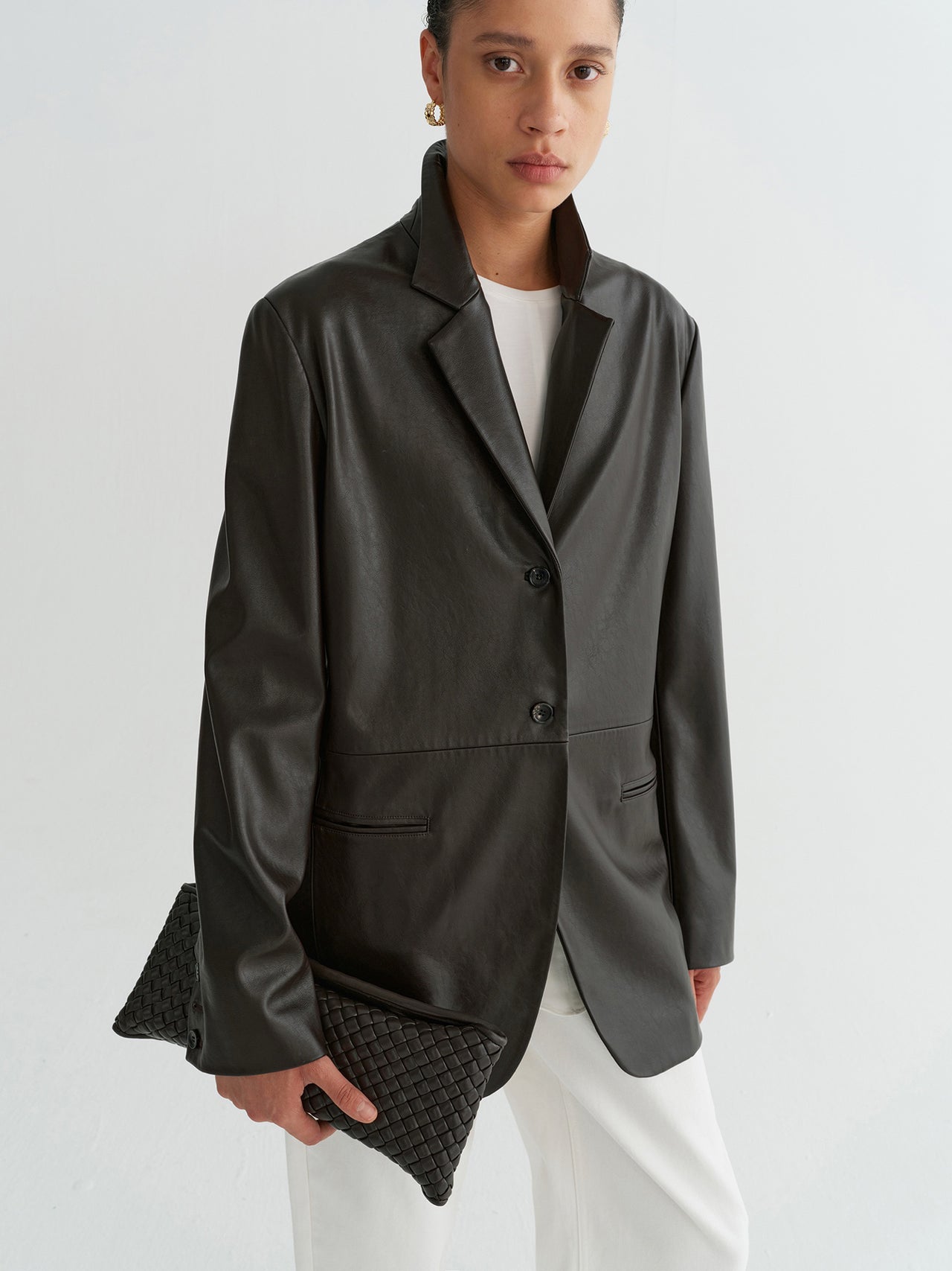 Noir Leather Blazer