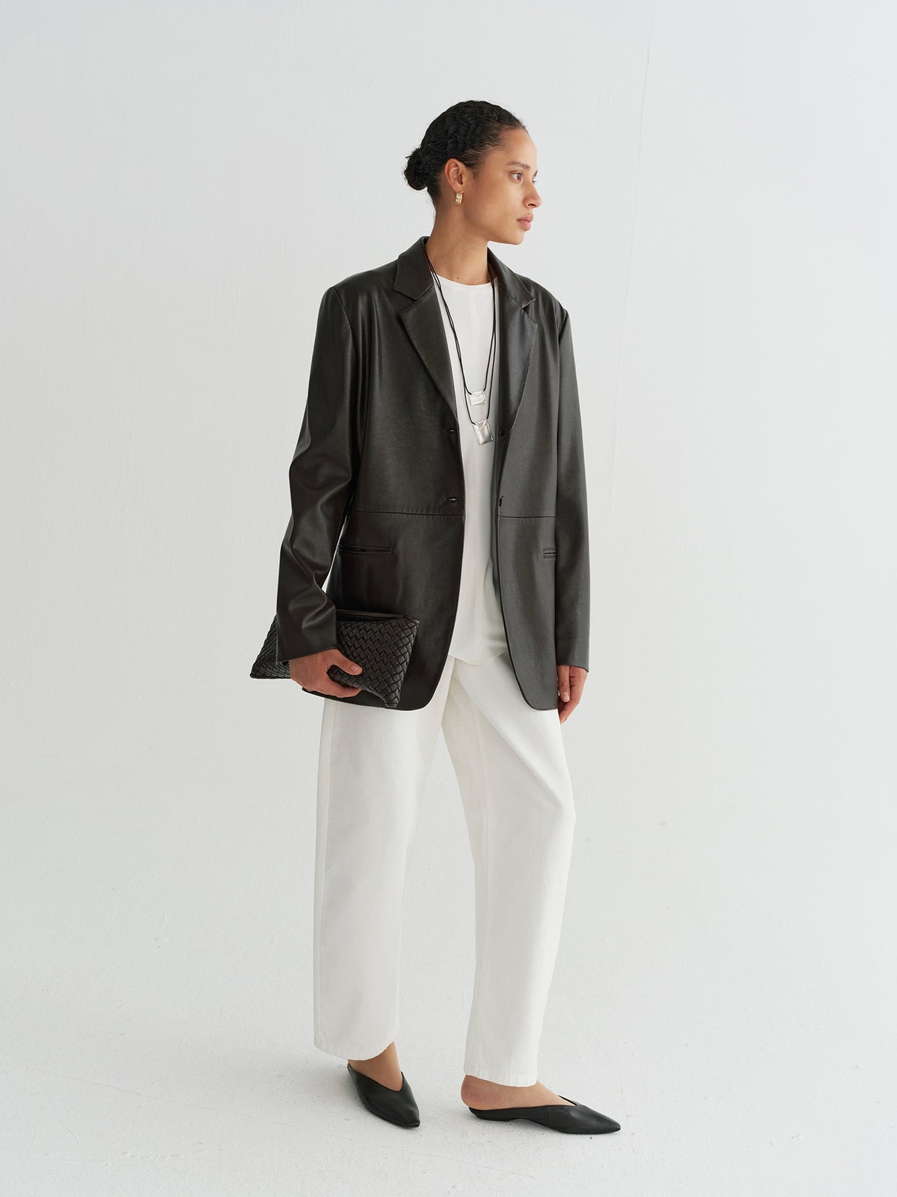 Noir Leather Blazer