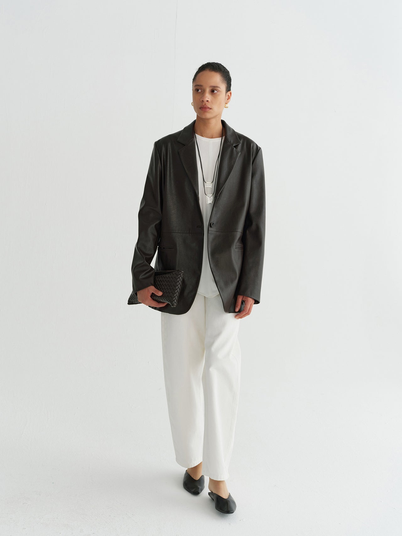 Noir Leather Blazer