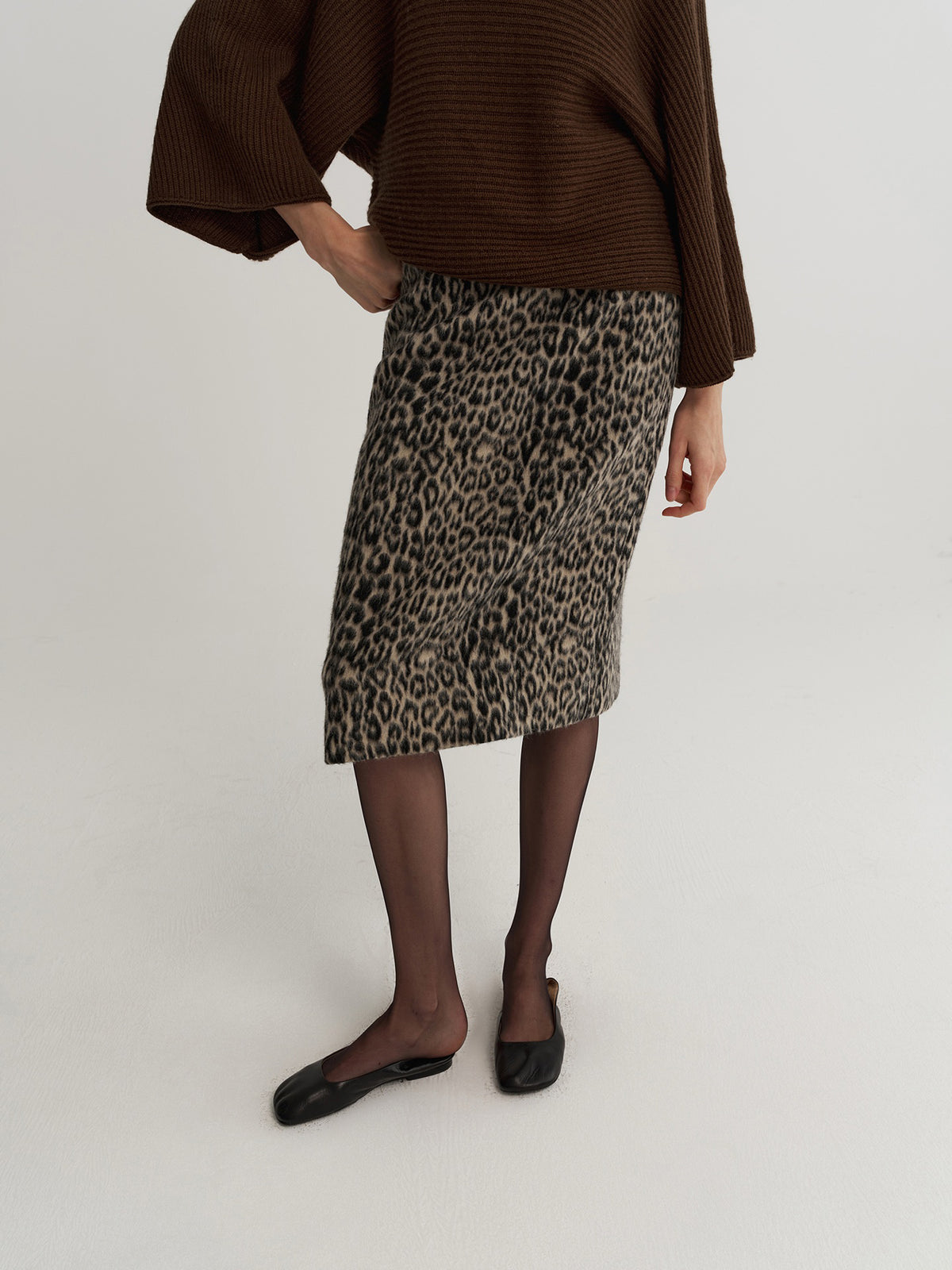Noir Leopard Skirt